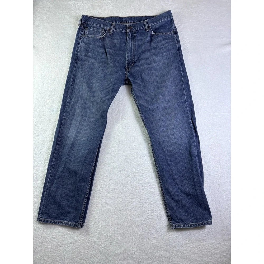 Levi's 505 Regular Fit Jeans Mens 40x30 Blue Medium Wash Straight Leg Denim